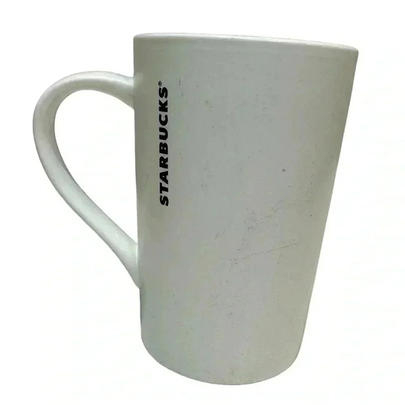 2011 Starbucks "12 Tall" 12oz White W/ Gray & Black Lettering Ceramic - Picture 2 of 4